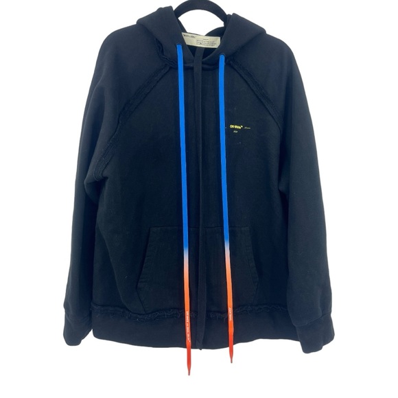 Unisex OFF-WHITE Oversized Arrows Hoodie Size S - Picture 3 of 5